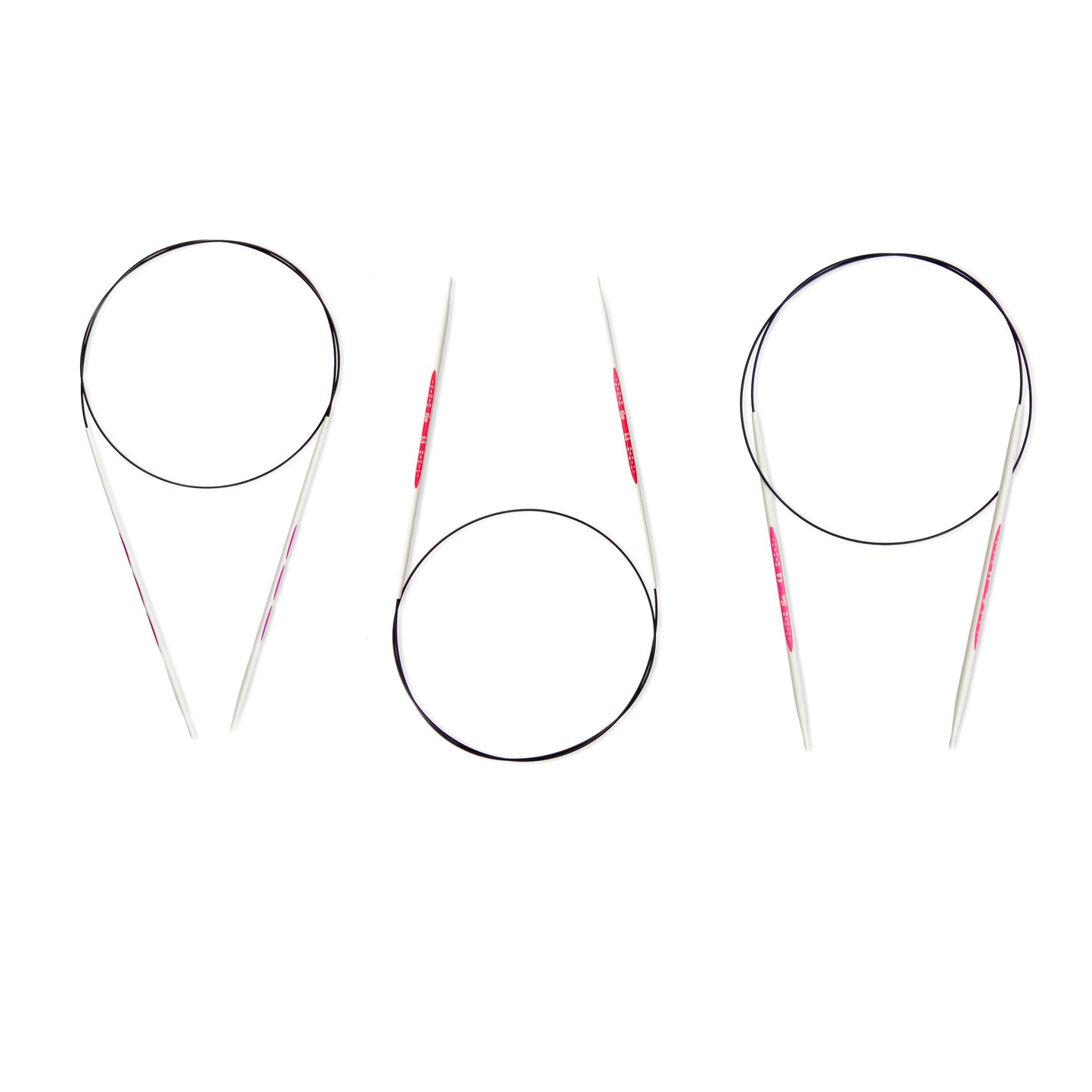 Prym Ergonomics 32" Circular Set, Size 80 cm, 3.00 - 4.00 mm Knitting Needles, Assorted 3 Count