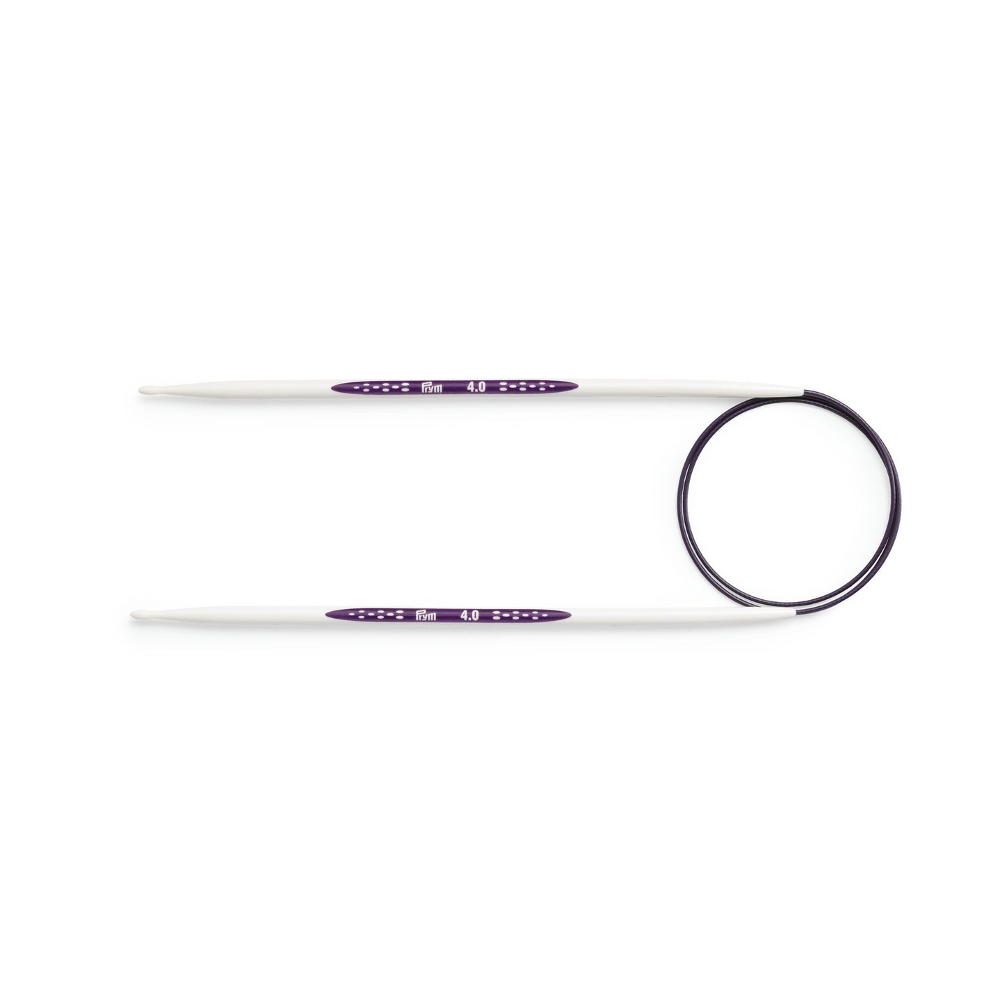 Prym Circular Knitting Pins/Needles, Ergonomic Design, 4.0mm x 80cm Length, High-Performance Synthetic Material, Multi-Colour
