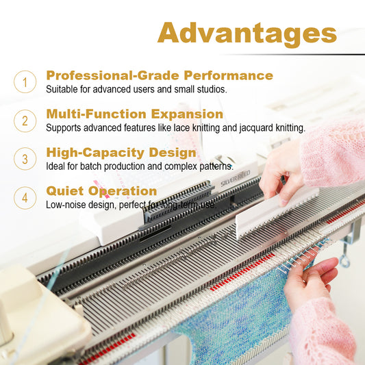 YINDI SK280 Professional Knitting Machine | High-Speed Home & Commercial Use | Easy Yarn Crafting for Sweaters, Hats, Scarves | Compact Design, Beginner-Friendly