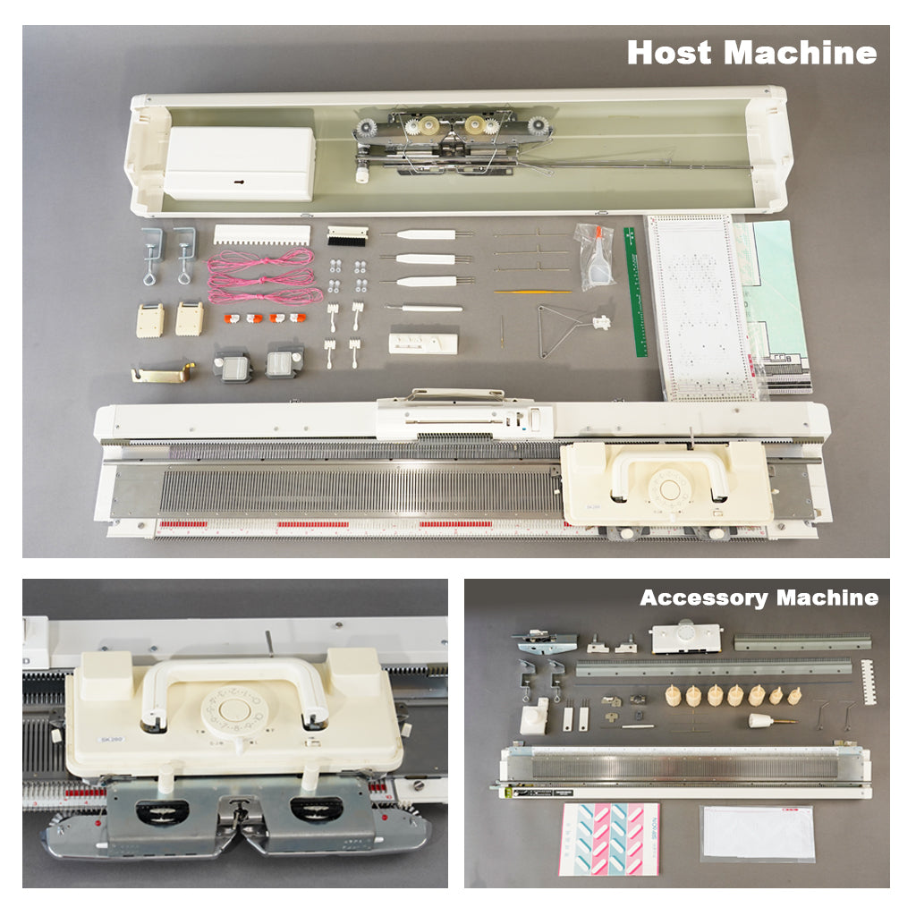 YINDI SK280 Professional Knitting Machine | High-Speed Home & Commercial Use | Easy Yarn Crafting for Sweaters, Hats, Scarves | Compact Design, Beginner-Friendly