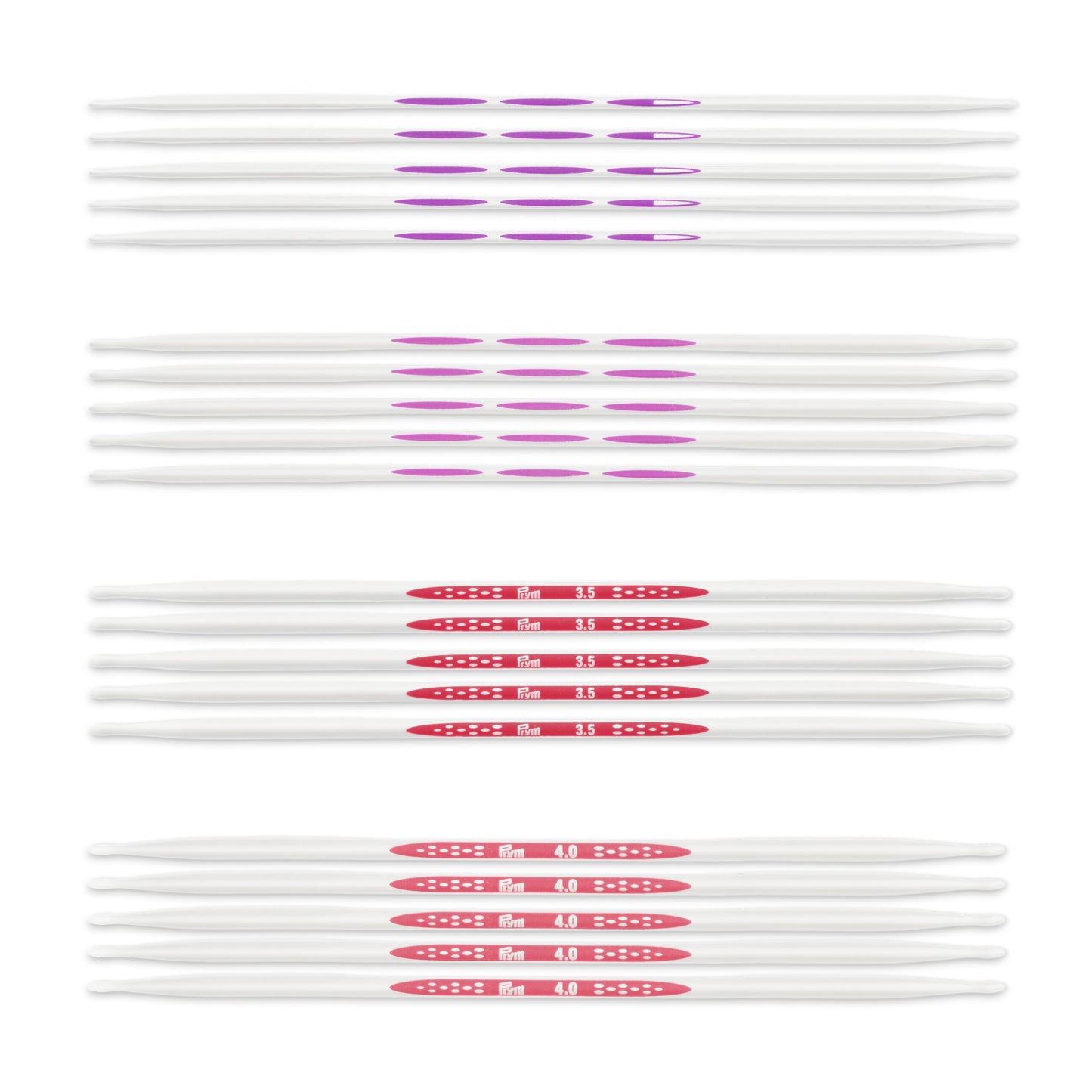 Prym Ergonomics Double Point Set, Size US 1, 2, 4 & 6 Knitting Needles, 20 cm 2.50 - 4.00 mm