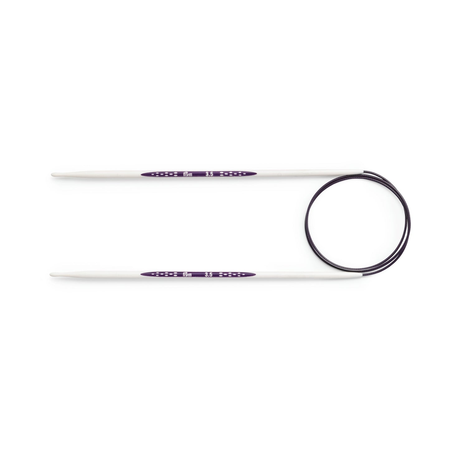 Prym Circular Knitting Pins/Needles, Ergonomic Design, 3.5mm x 80cm Length, High-Performance Synthetic Material, Multi-Colour