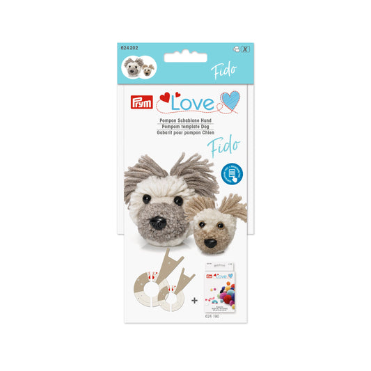 Pompom template Dog Fido Pom Maker, 3 Sizes Fluff Ball Weaver Needle Craft DIY Wool Knitting Tool Set